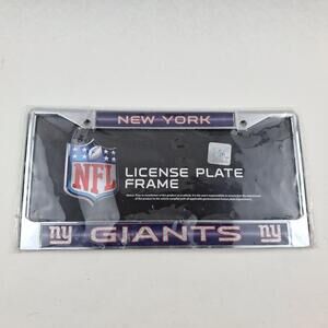 New York Giants License Plate Frame One Size Blue NFL Football Rico Industries